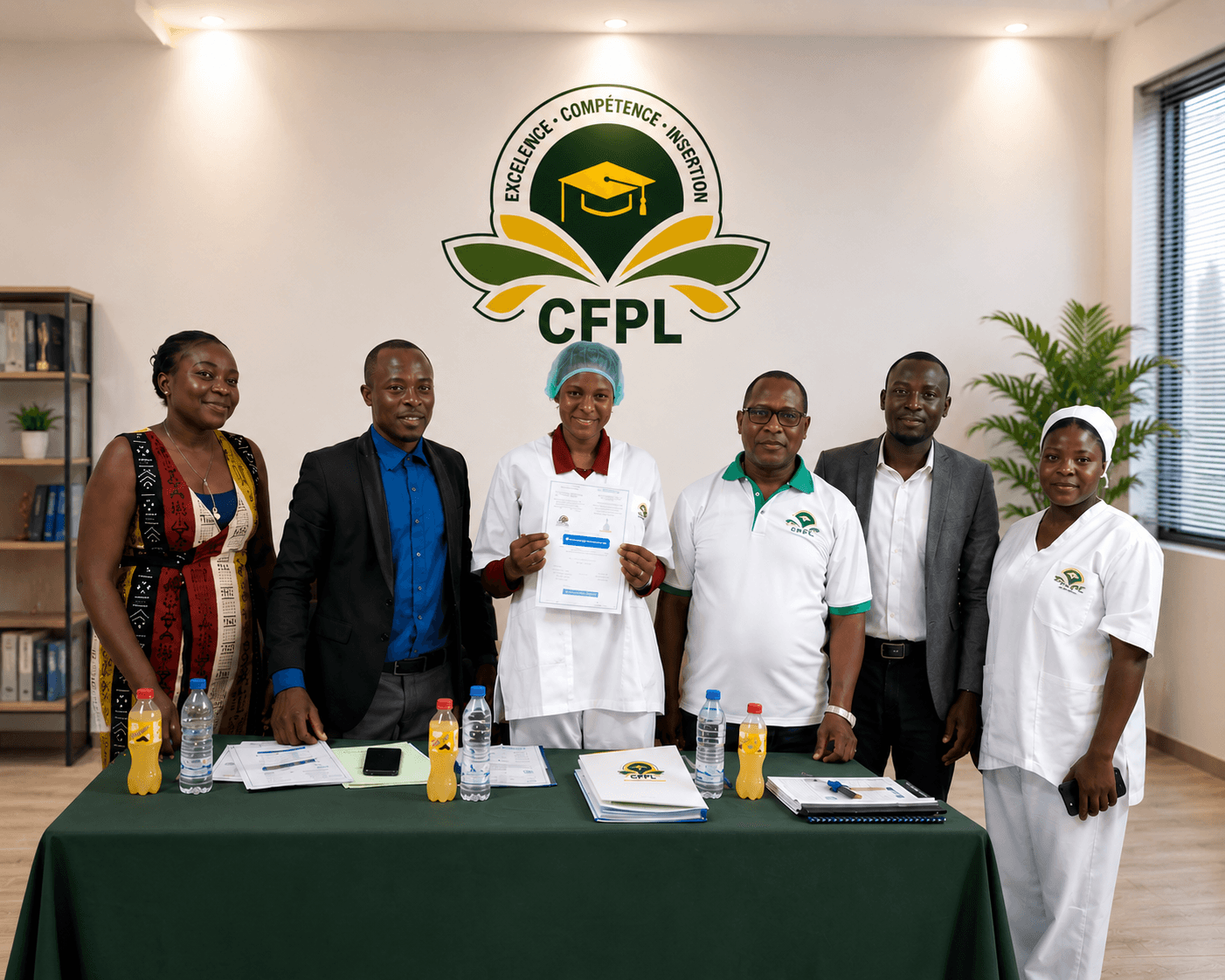 Étudiants en formation aux métiers de la santé au CFPL LEBERT